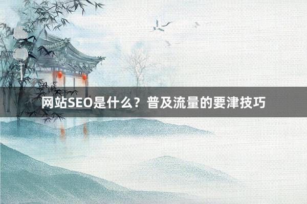 网站SEO是什么？普及流量的要津技巧